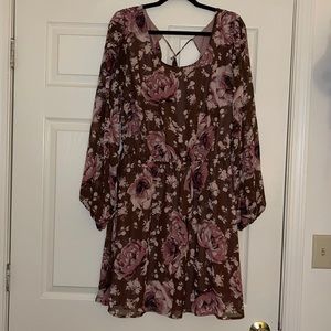 Floral Backless Dress Size XL